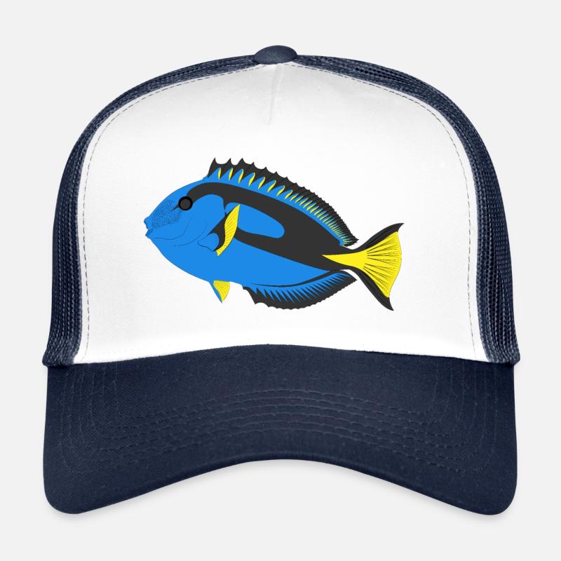 surgeonfish, paracanthurus hepatus, aquarium fish Trucker Cap