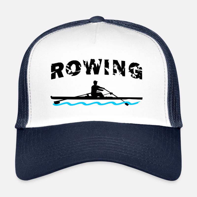 Rudern, Ruderboot, Ruderer - Trucker Cap - Weiß/Navy