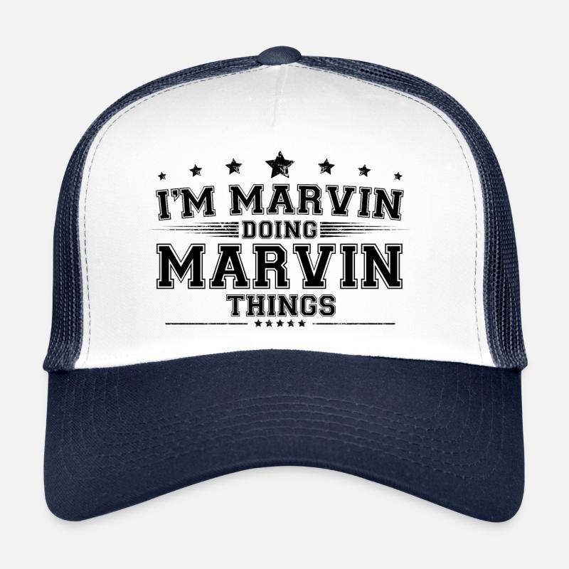 Ich bin Marvin, der Marvin-Sachen macht - Trucker Cap - Weiß/Navy