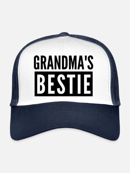 GRANDMA'S BESTIE - Trucker Cap - white/navy - Front
