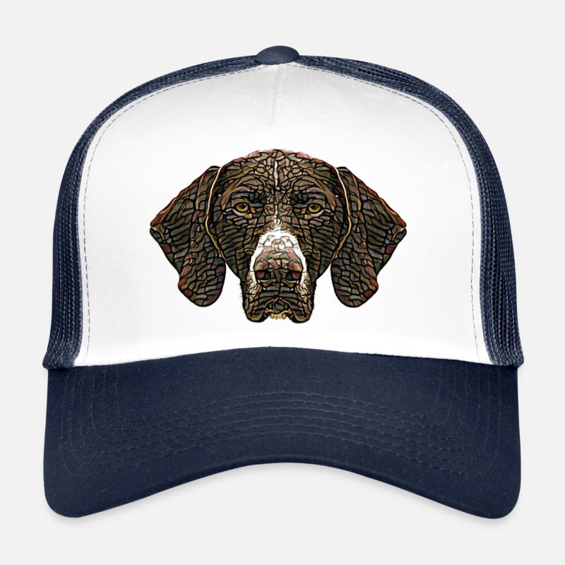 German Shorthaired Pointer Face Trucker Cap