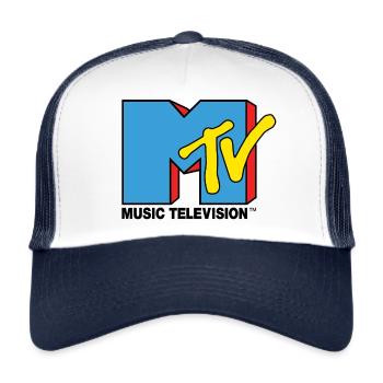 MTV Music Television Classic Logo - Trucker Cap - white/navy - Front