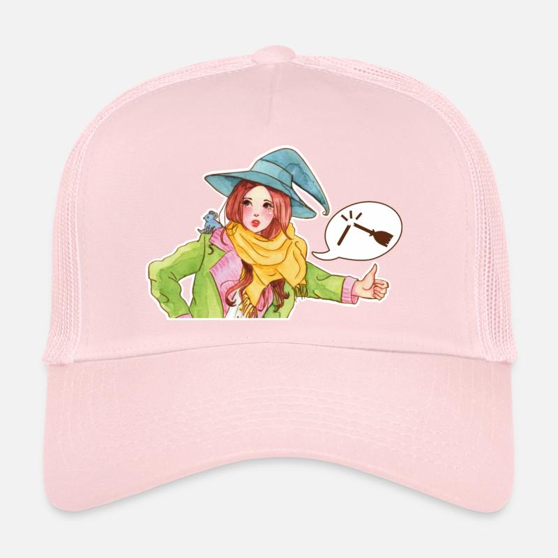 Witch hitchhiker's guide - broom is broken! Trucker Cap