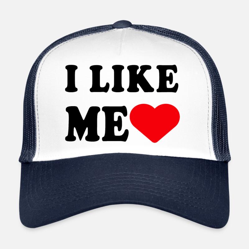 Ich mag mich Lustiges Sarkastisches Geschenk Für Arbeitsfreunde - Trucker Cap - Weiß/Navy