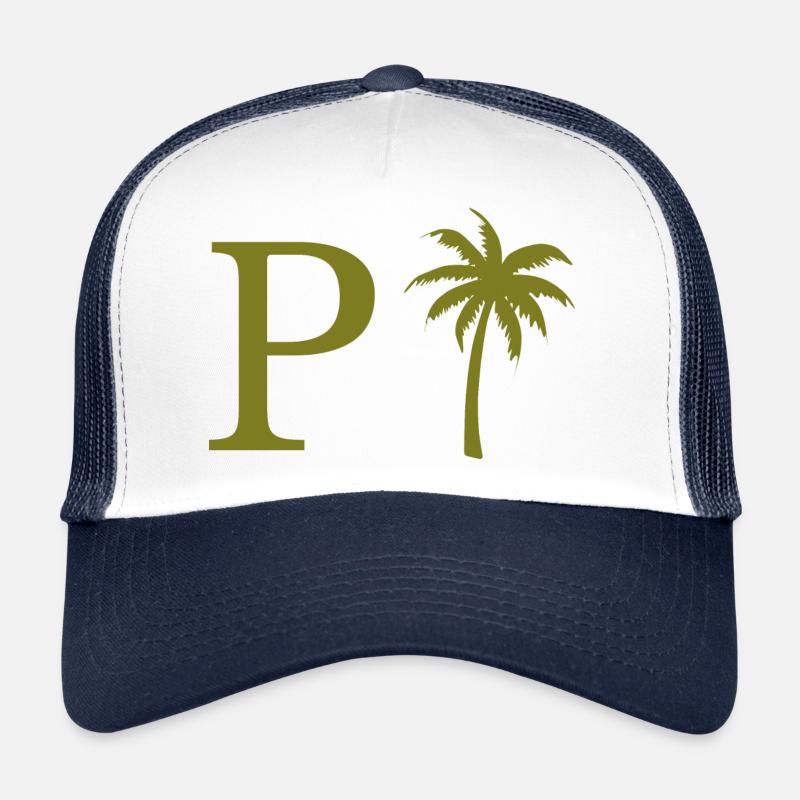 Lettre p vert Palm Casquette trucker 