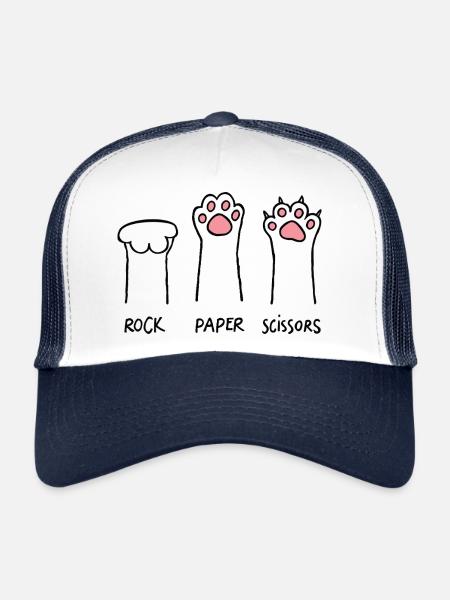 Pet Rock Paper Scissor - Trucker Cap - white/navy