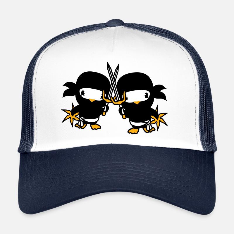2 Vögel Ninja Kämpfer Assassin Schwert Ninjastern Trucker Cap
