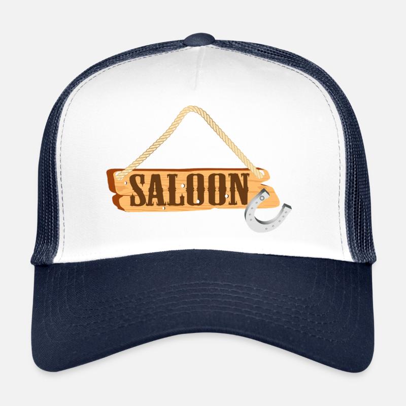 Saloon-Schild mit Hufeisen im Western-Stil Trucker Cap