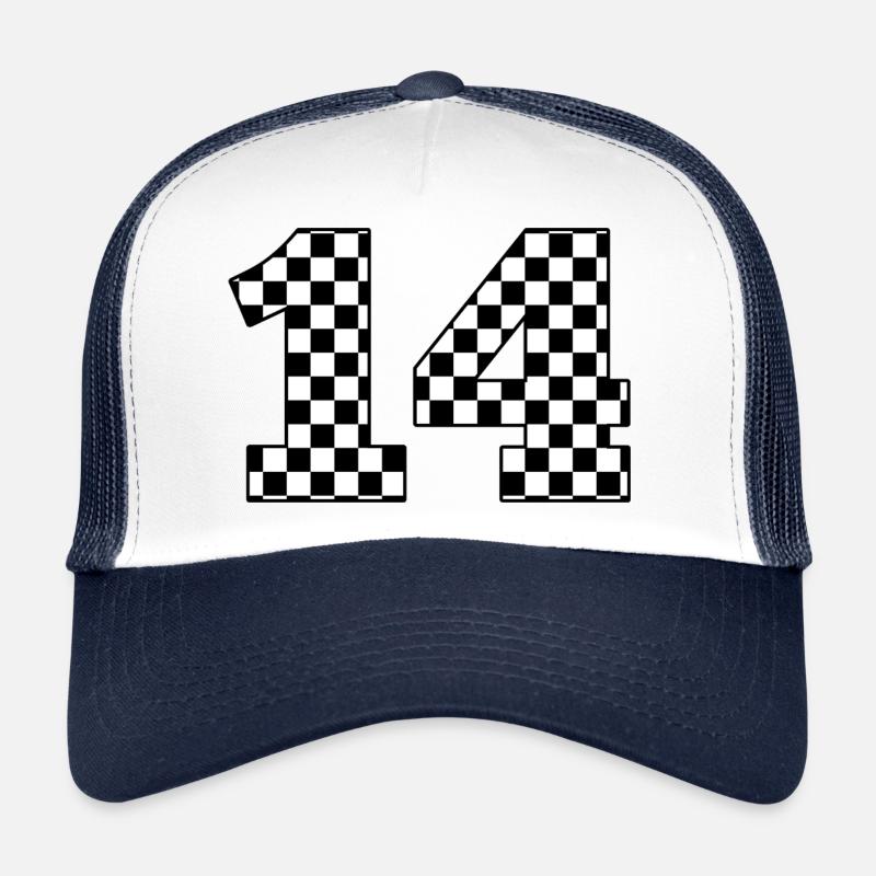 Number 14 plaid Trucker Cap