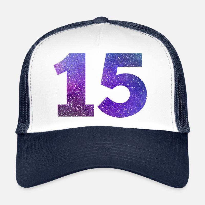 Numéro 15 galaxie Casquette trucker 