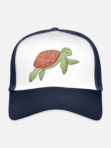 Turtle - Trucker Cap - white/navy - Front