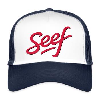 Seef logo swoosh - Trucker Cap - white/navy - Front