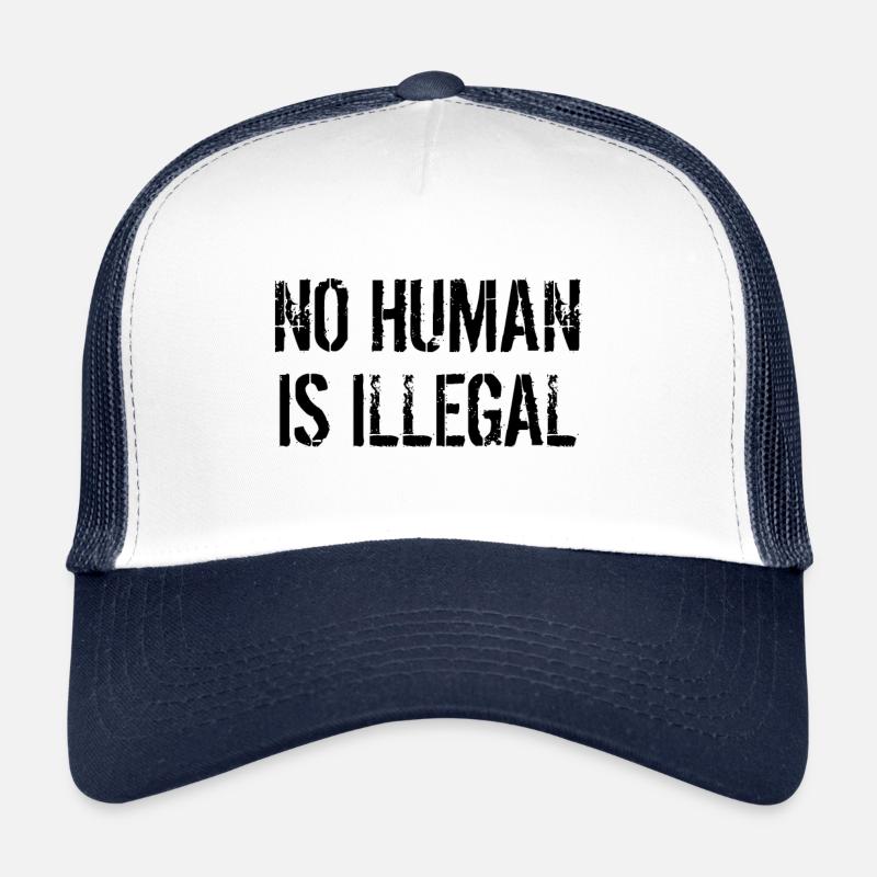 Kein Mensch ist illegal - Trucker Cap - Weiß/Navy
