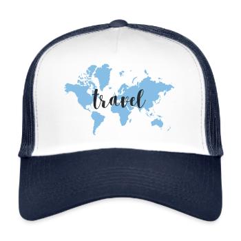 travel - Trucker Cap - white/navy - Front
