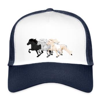 Trio Tölter coloré - Casquette trucker  - blanc/marine - Devant