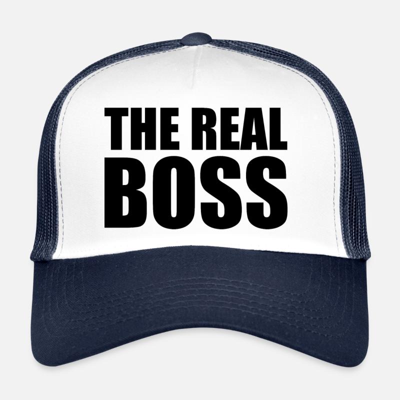 The real boss - Trucker Cap - Weiß/Navy