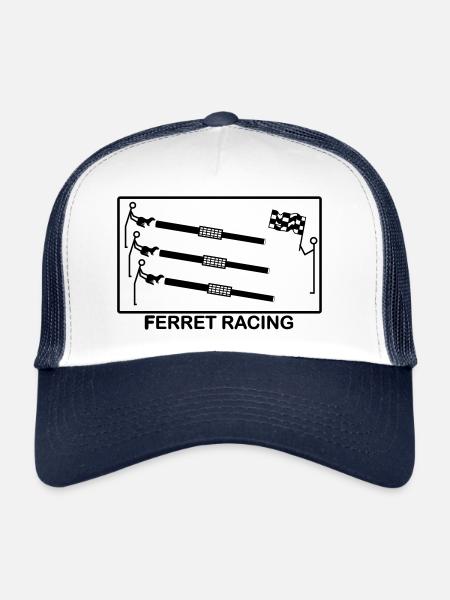Ferret Racing - Trucker Cap - white/navy - Front