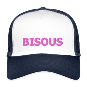 Küsse - Trucker Cap - Weiß/Navy - Vorne