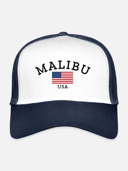 Malibu - Casquette trucker  - blanc/marine - Devant