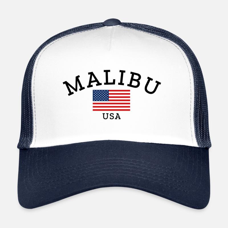 Malibu - Casquette trucker  - blanc/marine