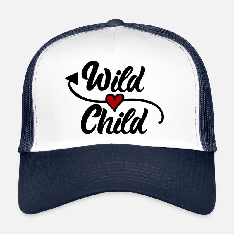 Wild Child Calligraphy with Heart Trucker Cap