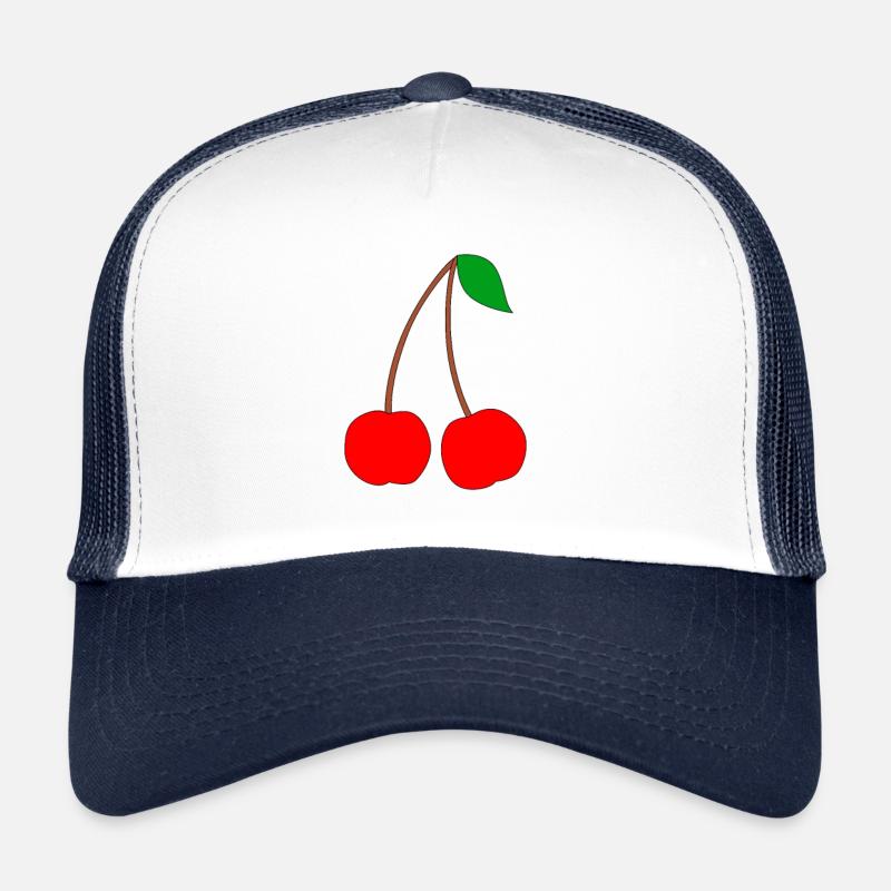 Cerises - Casquette trucker  - blanc/marine