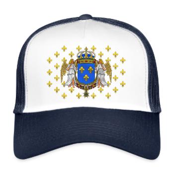 France Royaliste - Casquette trucker  - blanc/marine - Devant