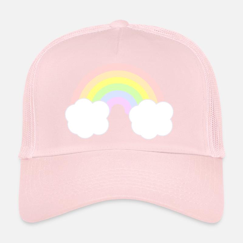 Arc-en-ciel pastel mignon Casquette trucker 