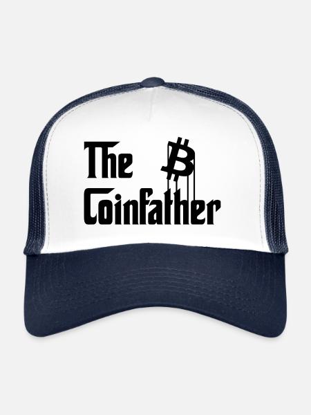 The Coinfather Bitcoin - Trucker Cap - white/navy - Front