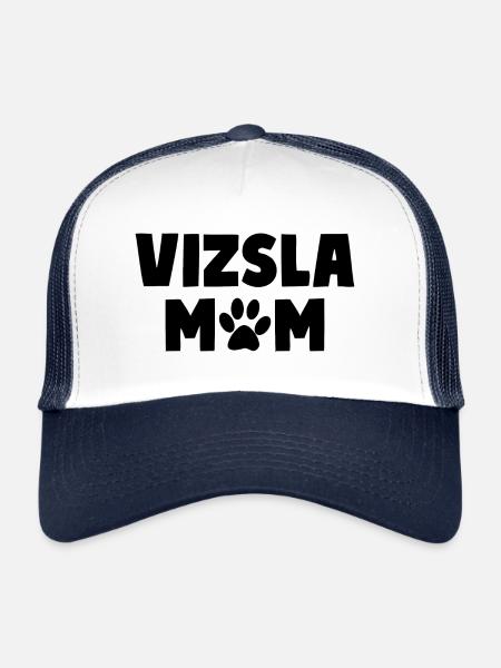 VIZSLA MOM Magyar Vizsla dog owner - Trucker Cap - white/navy - Front