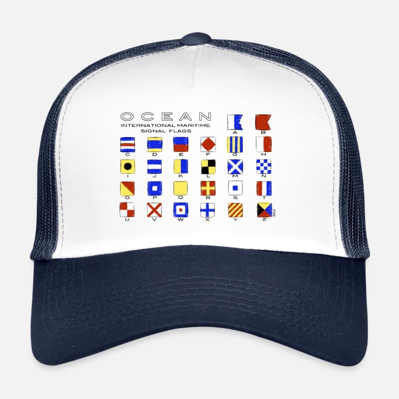 Ocean International Code Sea Flags, Marinekleidung Trucker Cap