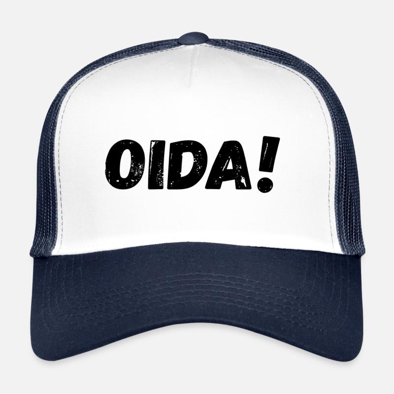 Oida OIDA! - Trucker Cap - Weiß/Navy