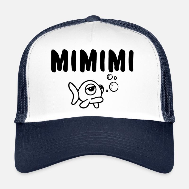 MIMIMI Schmollender Fisch - Trucker Cap - Weiß/Navy
