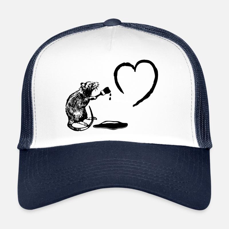 Brush Artist Rat - Trucker Cap - white/navy