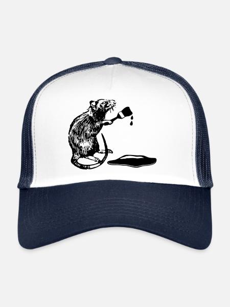 Brush Artist Rat - Trucker Cap - white/navy