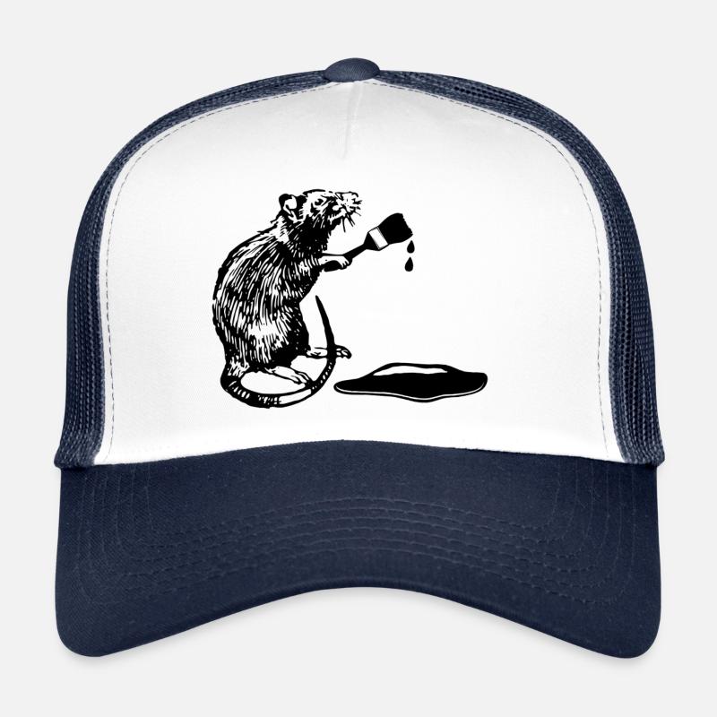 Brush Artist Rat - Trucker Cap - white/navy