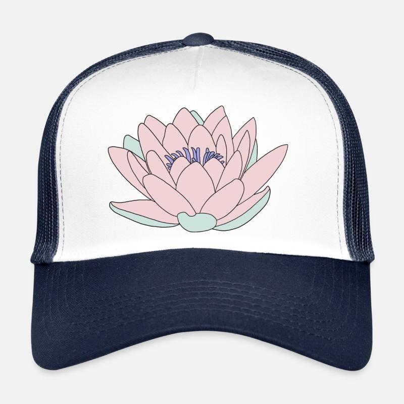 Nénuphar rose Casquette trucker 