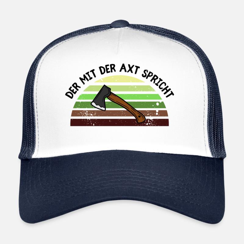 Der mit der Axt spricht - Trucker Cap - Weiß/Navy