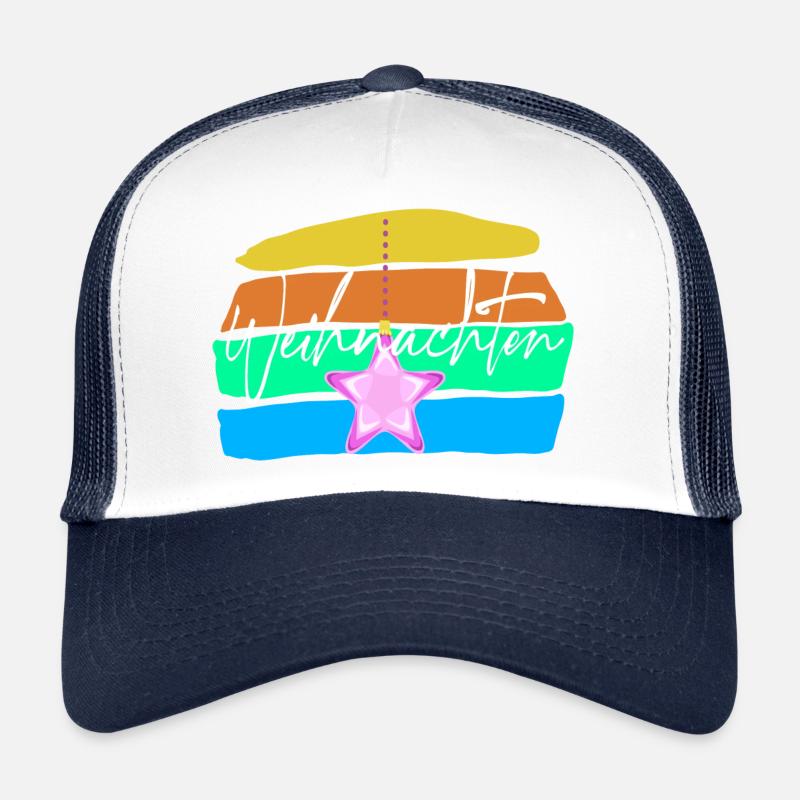 Weihnachten - Trucker Cap - Weiß/Navy