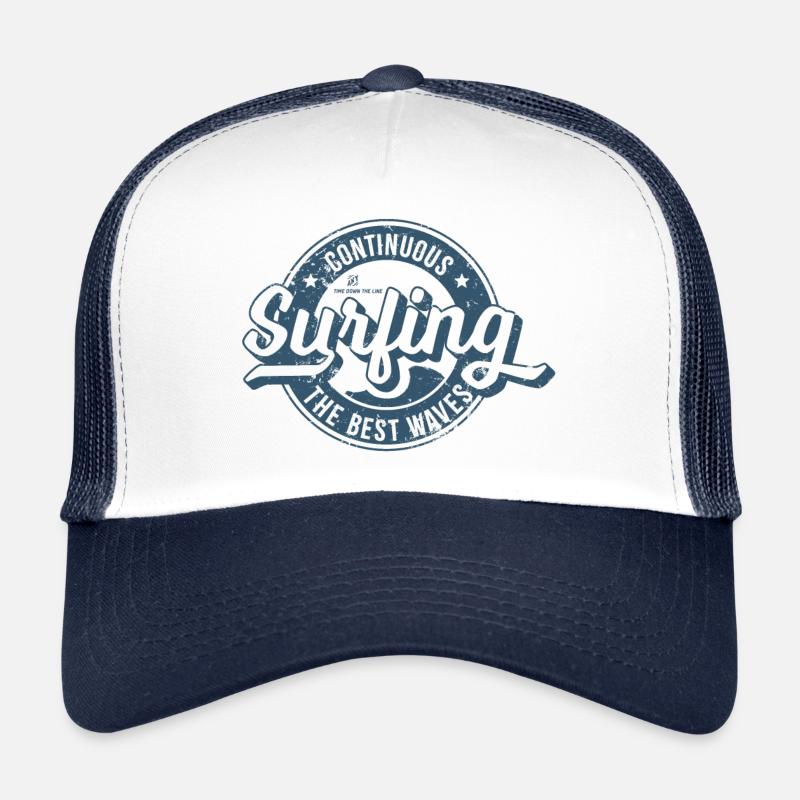 Denim surf label Vintaged Casquette trucker 