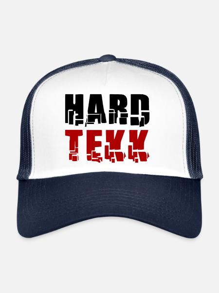 Hard Tekk Techno - Trucker Cap - white/navy - Front
