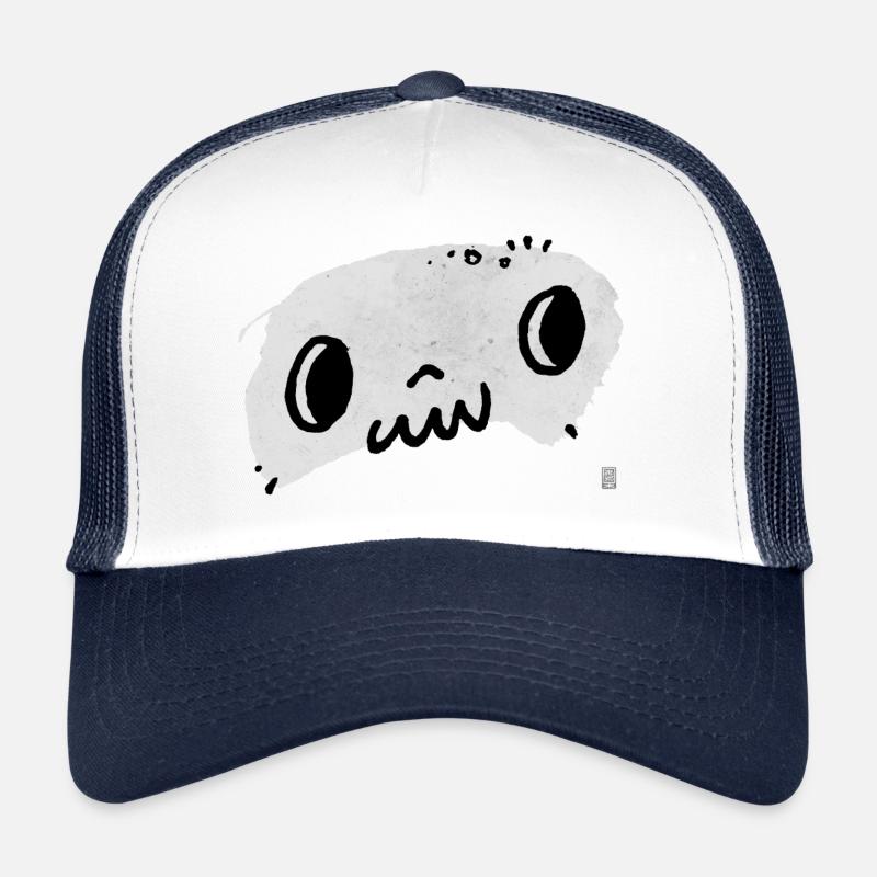 Skull 04 - Trucker Cap - white/navy