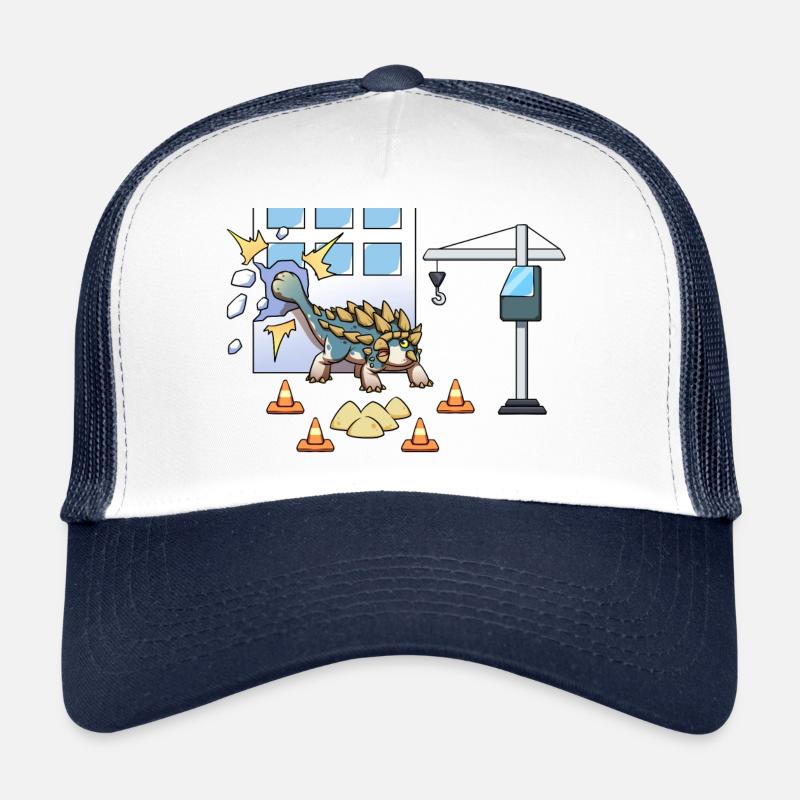 Cooler Ankylosaurus Baustelle Kran Dino Trucker Cap