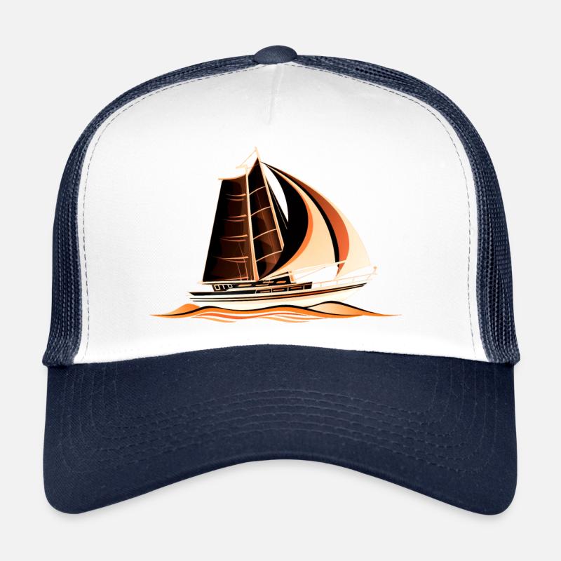 Sail Boat Trucker Cap