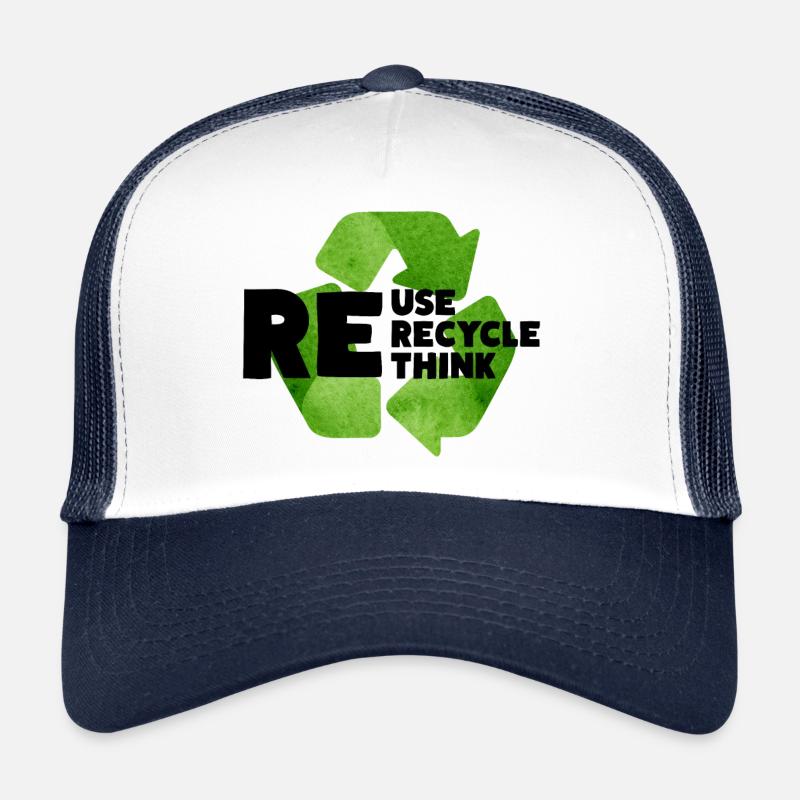Reuse Recycle Rethink Nachhaltigkeit Umwelt Klima Trucker Cap