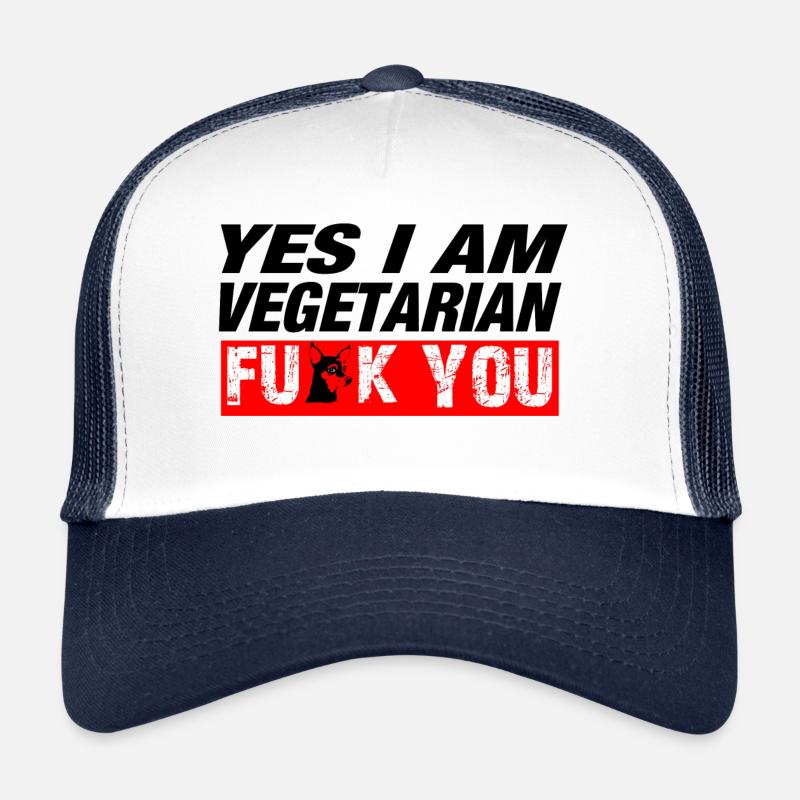 Yes i am a veggie - Trucker Cap - Weiß/Navy