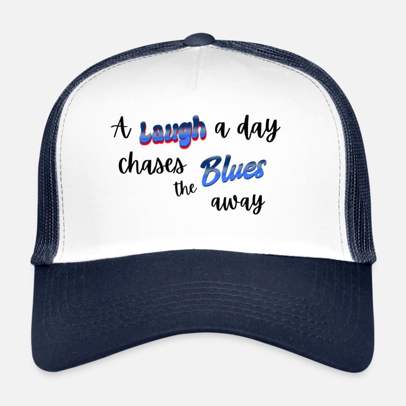 Continuez à rire - Casquette trucker  - blanc/marine