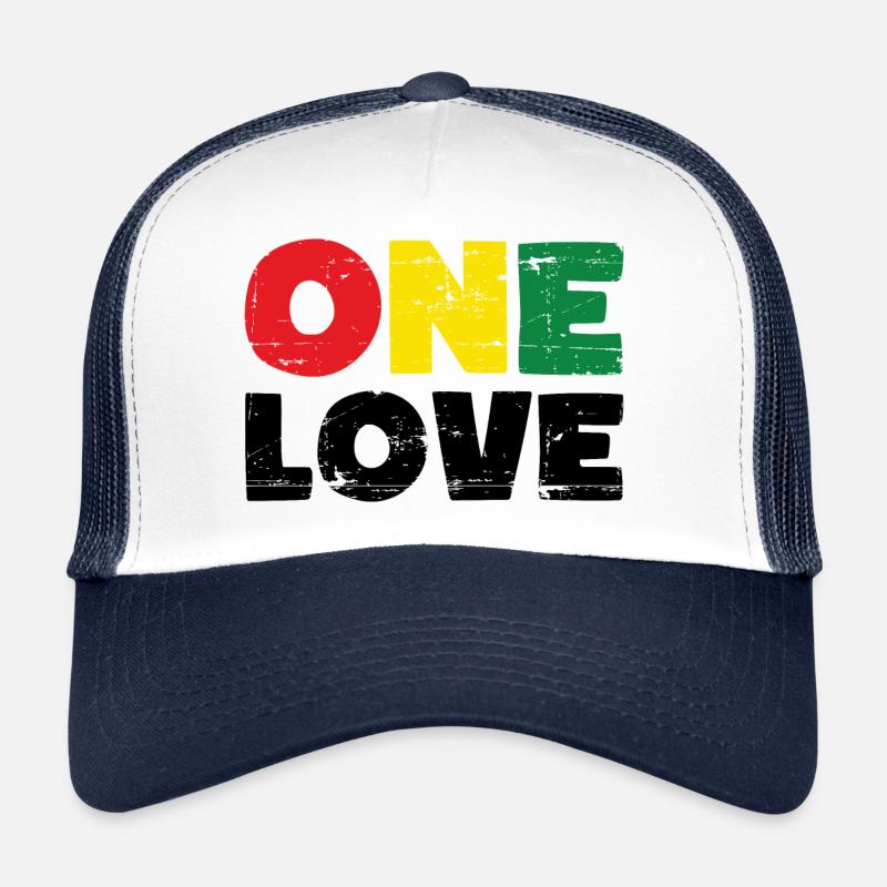 One Love Reggae Musik Trucker Cap