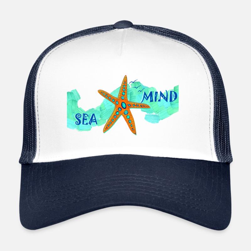 progetto StarFish - Trucker Cap - Weiß/Navy