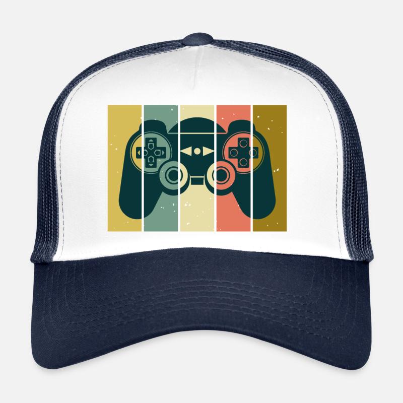 Vintage Retro Gaming Controller Trucker Cap